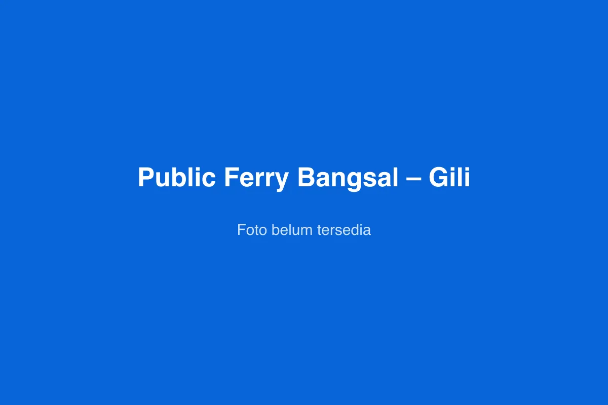 Public Ferry Bangsal – Gili